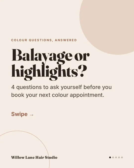 Balayage or highlights sample carousel, slide 1 of 5