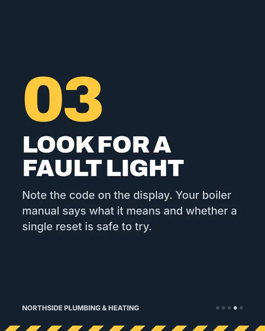 No hot water checklist sample carousel, slide 4 of 5
