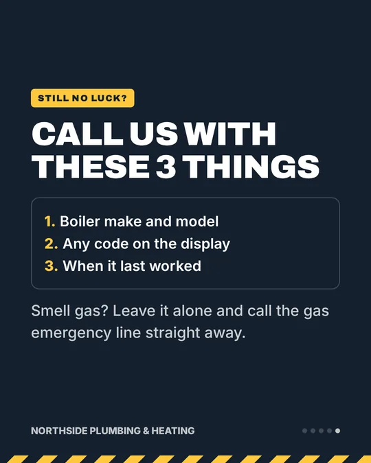 No hot water checklist sample carousel, slide 5 of 5